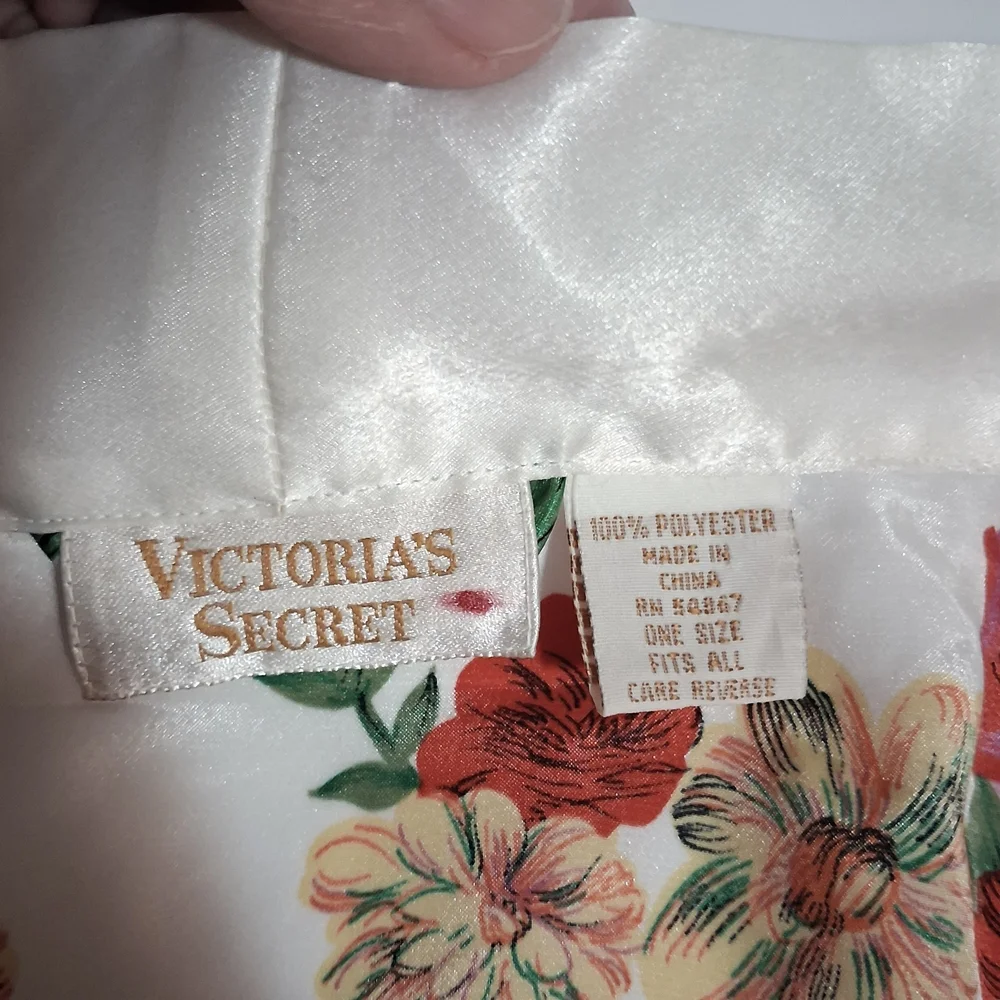 Victoria Secret Floral‎ Satin Romantic Kimono Robe 90's Y2K